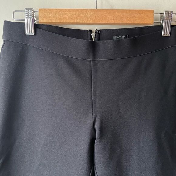𝅺J Crew Black Stretchy Pixie Pants With Exposed Back Zipper Womens Size 6 Short - Picture 4 of 11